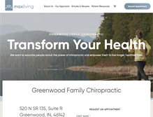 Tablet Screenshot of greenwoodfamilychiropractic.com